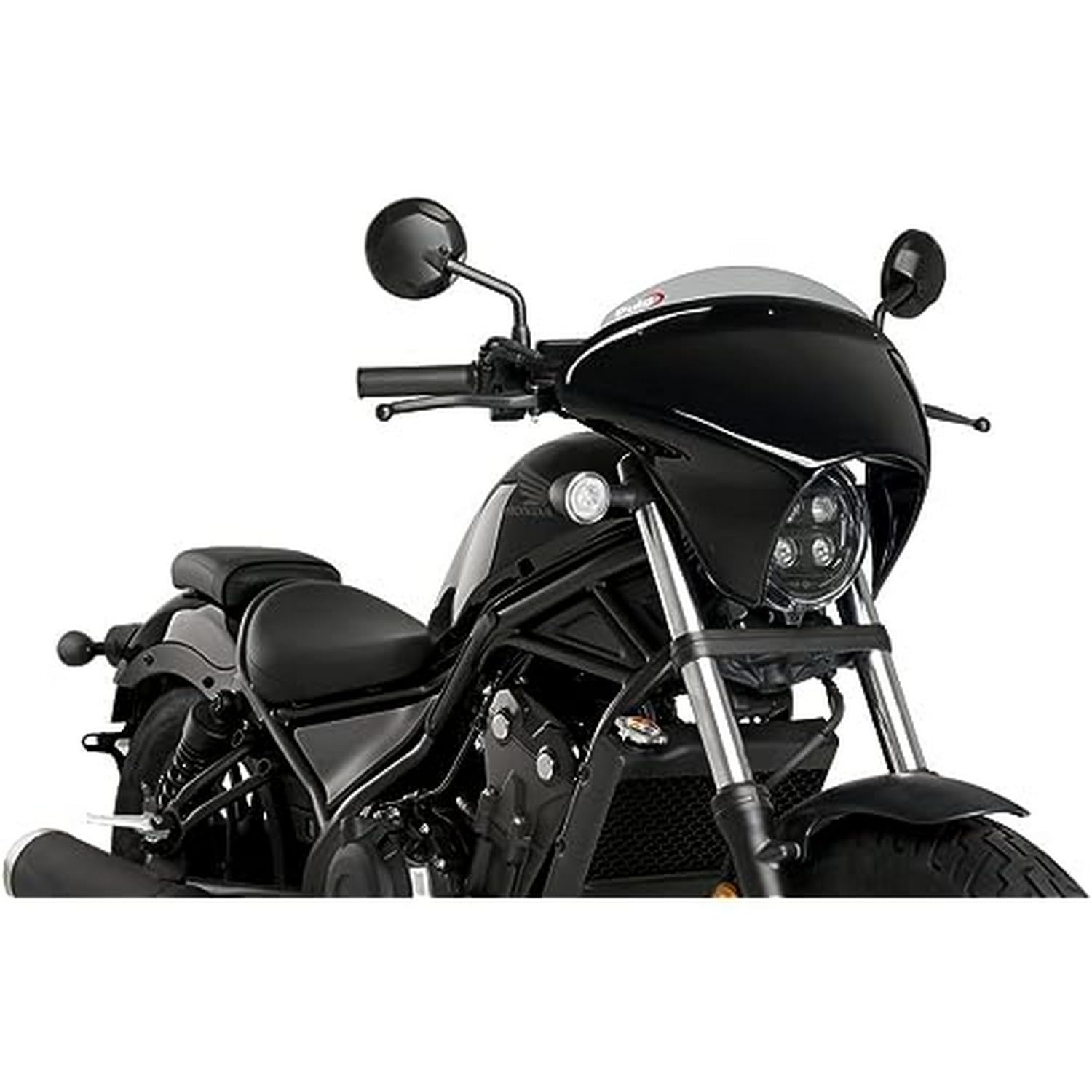 Puig Matt Blk Housing Lght Smoke Batwing Touring Screen Honda CMX500 Rebel 20-25