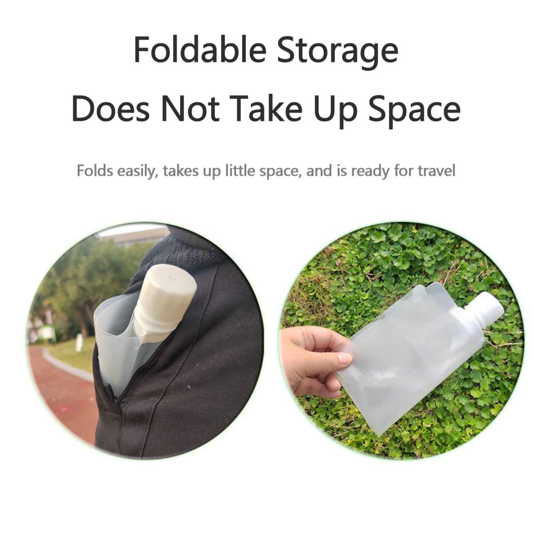 Paquete de 5 Bidón de Agua Plegable, Bolsas de Agua Plásticos Libres de Bpa Plegables, Recipiente de Agua Potable Portátil 2L para Senderismo Camping Picnic Viaje Barbacoa Acampar