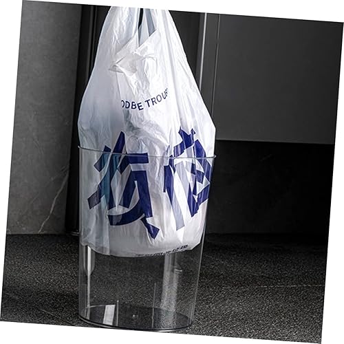 Miniatura 9 de Cabilock Contenedor redondo con tapa, contenedor transparente con tapa, cubo de basura redondo, cesta de basura de plástico, cubo de almacenamiento