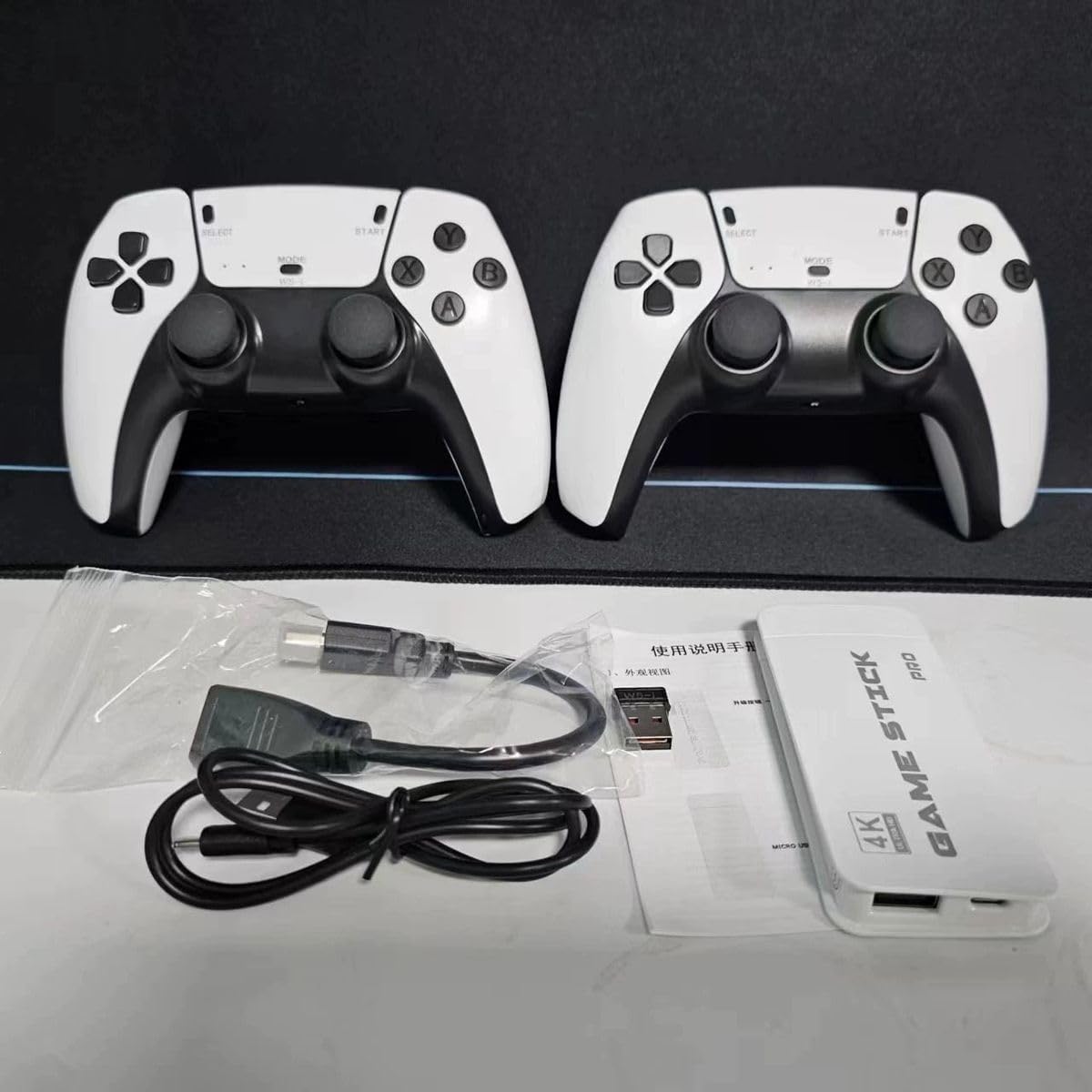 ROTREE Consola de Juegos Retro Inalámbrica, Nueva Versión 2026, Dongle HDMI 4K, 9 Emuladores Incorporados, 20000+ Juegos Preinstalados, 2 Mandos Negros Incluidos (128G 40000Games White)