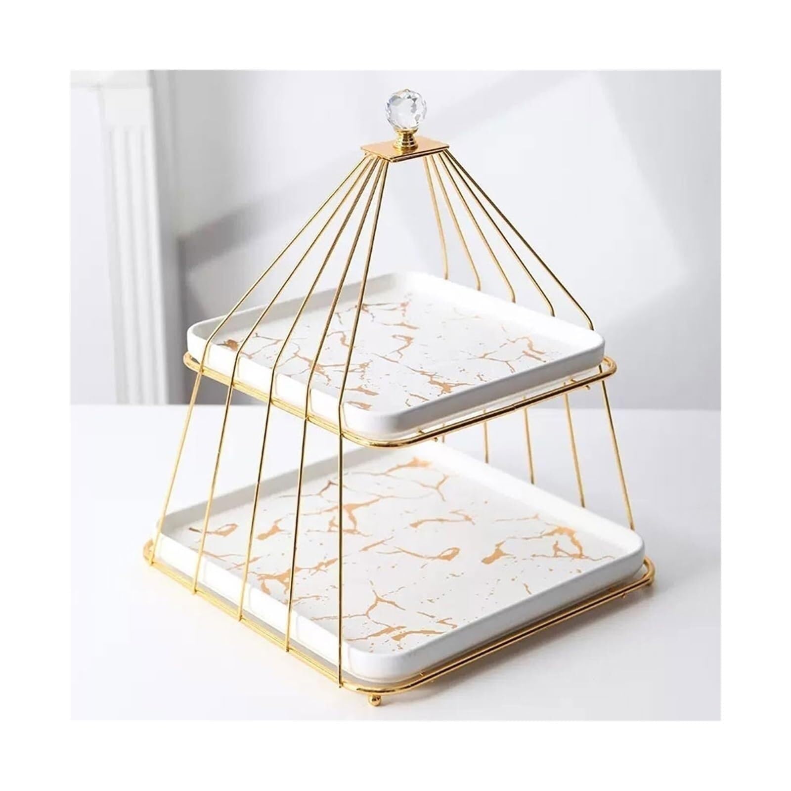 Étagère en céramique Dim Sum – Présentoir à cupcakes et gâteaux à trois étages pour présenter le thé et les desserts de l'après-midi, design haut de gamme de luxe