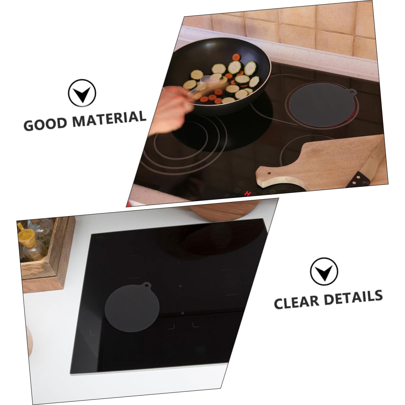 Cabilock Almohadilla protección protector microondas sartenes induccion protector estufa ignífugo protector placa inducción utensilios cocina inducción estera cocina, 03F68TS0CNFK16F452SM1