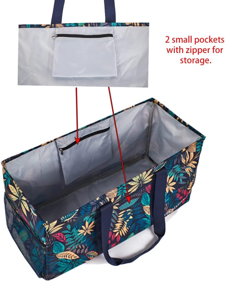 YELAIYEHAO Large Utility Tote Bag, Foldable Collapsible Tote for Storage Pool BeachShopping picnic laundry gym and Luggage - Image 5