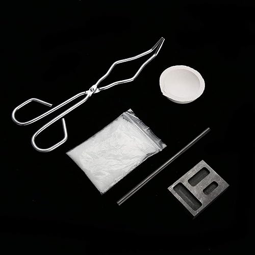 Miniatura 6 de zjchao Juego de crisoles de grafito, crisol + varilla de grafito + molde de lingote de grafito + bórax 1.06 oz + pinzas para crisol de fundición