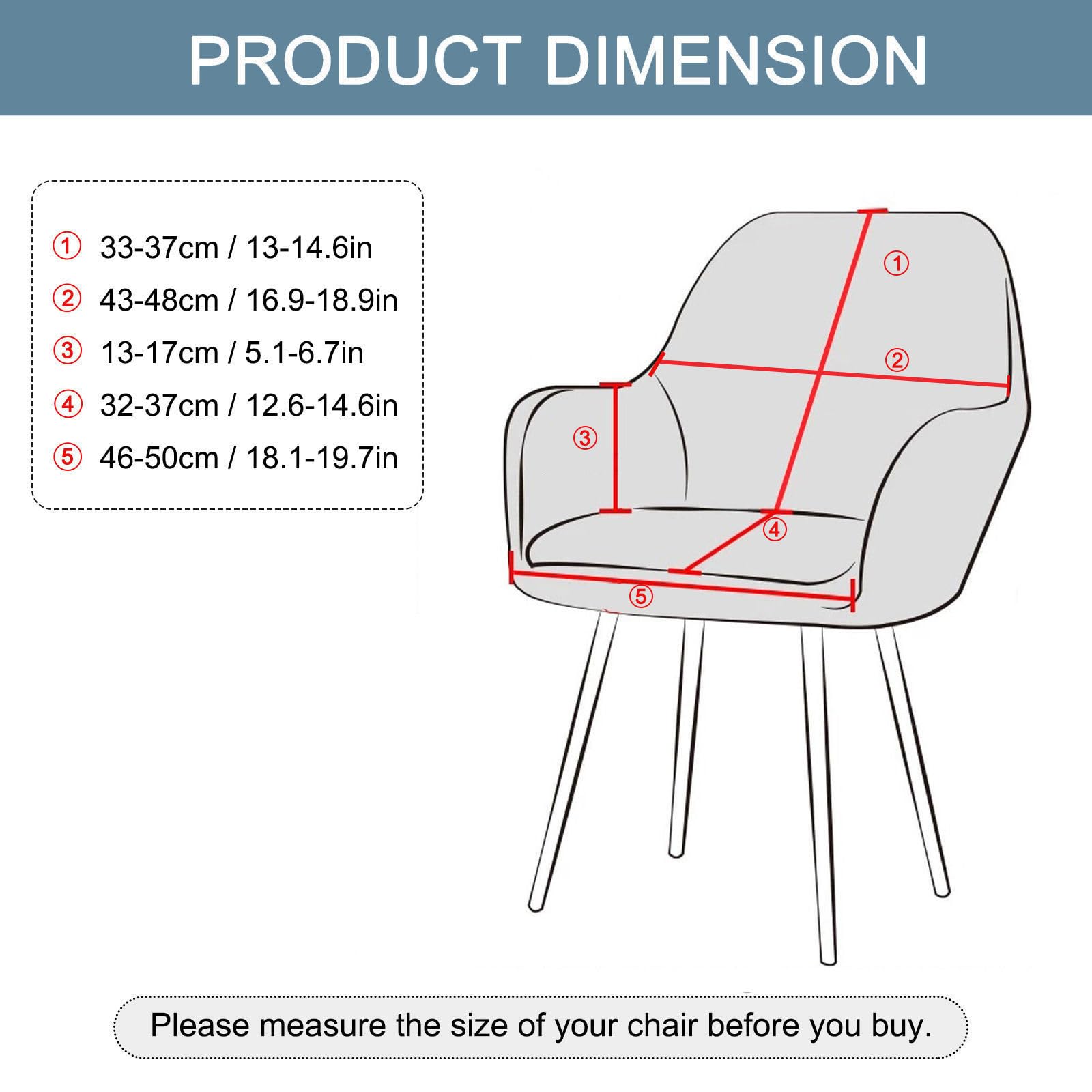 ZRCYXDW Curved Back Chair Cover Stretch, Removable Curved Back Chair Slipcover Soft Spandex Curved Back Armrests Chair Protector Washable-Blue-1 Piece