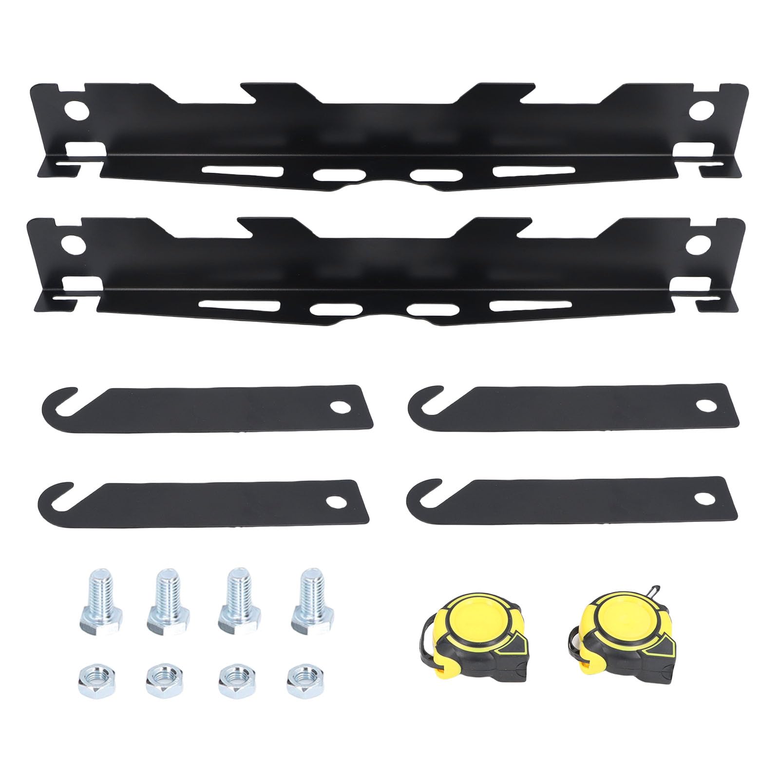 ASHATA 2 Set Di Strumenti Di Allineamento Ruote Automobili, Kit Di Allineamento Preciso Dita con Nastro di Misura per I Proprietari di Veicoli, In Acciaio Legato Durevole, Nero