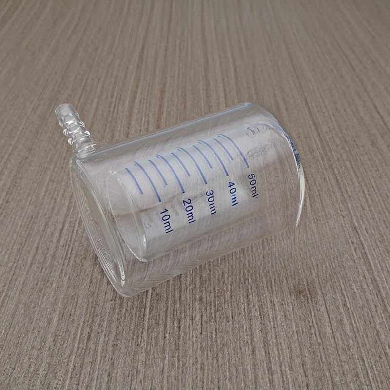 Cylinder stopniowany, szklana zlewka z podwójną ścianką ze szkła borokrzemowego, 50-1000 ml, szkło laboratoryjne do dokładnego pomiaru