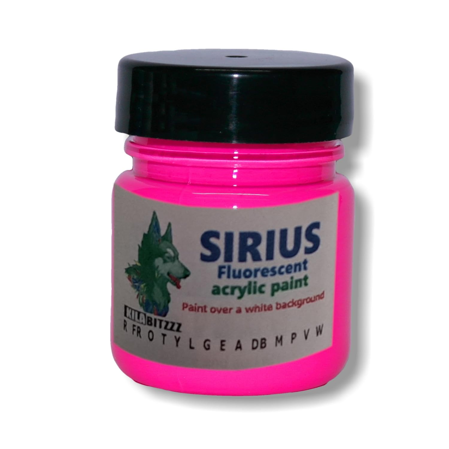 Zuperpaint Pink Sirius Fluorescent Glow Acrylic Premium Paint. Select From 14 Cololurs (, 30Ml)