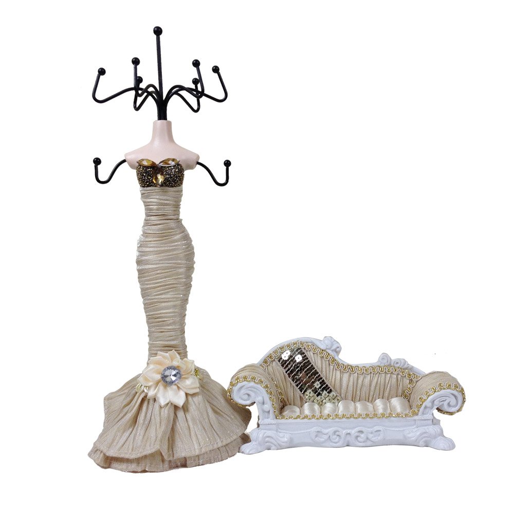 2pc Display Holder Mannequin Elegant Dress Jewelry and Sofa for Rings Z265-1