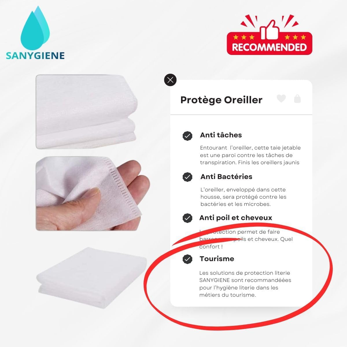 Alèse Matelas Jetable 80 X 190 cm | Lot de 20 Protections Type Plateau Lit 1 Place | Fixation par Elastique | Hygiène Protection Literie | Tourisme et Médical