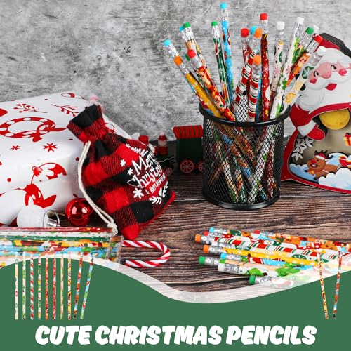 Lápices de Navidad DIYASY para niños, paquete x50 miniatura 6