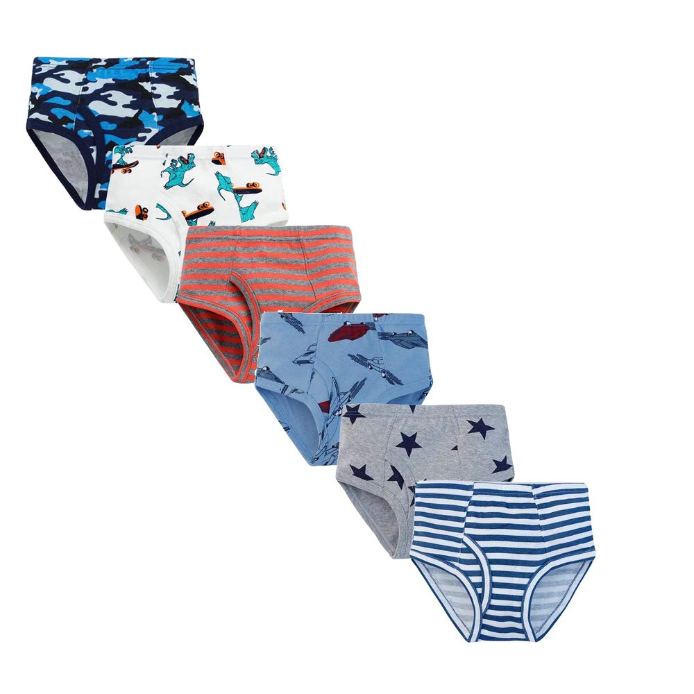 SHARELY SHEEPLittle Boys' Underwear Dinosaur Briefs Toddler Kids Cotton Panties Undies Multipack