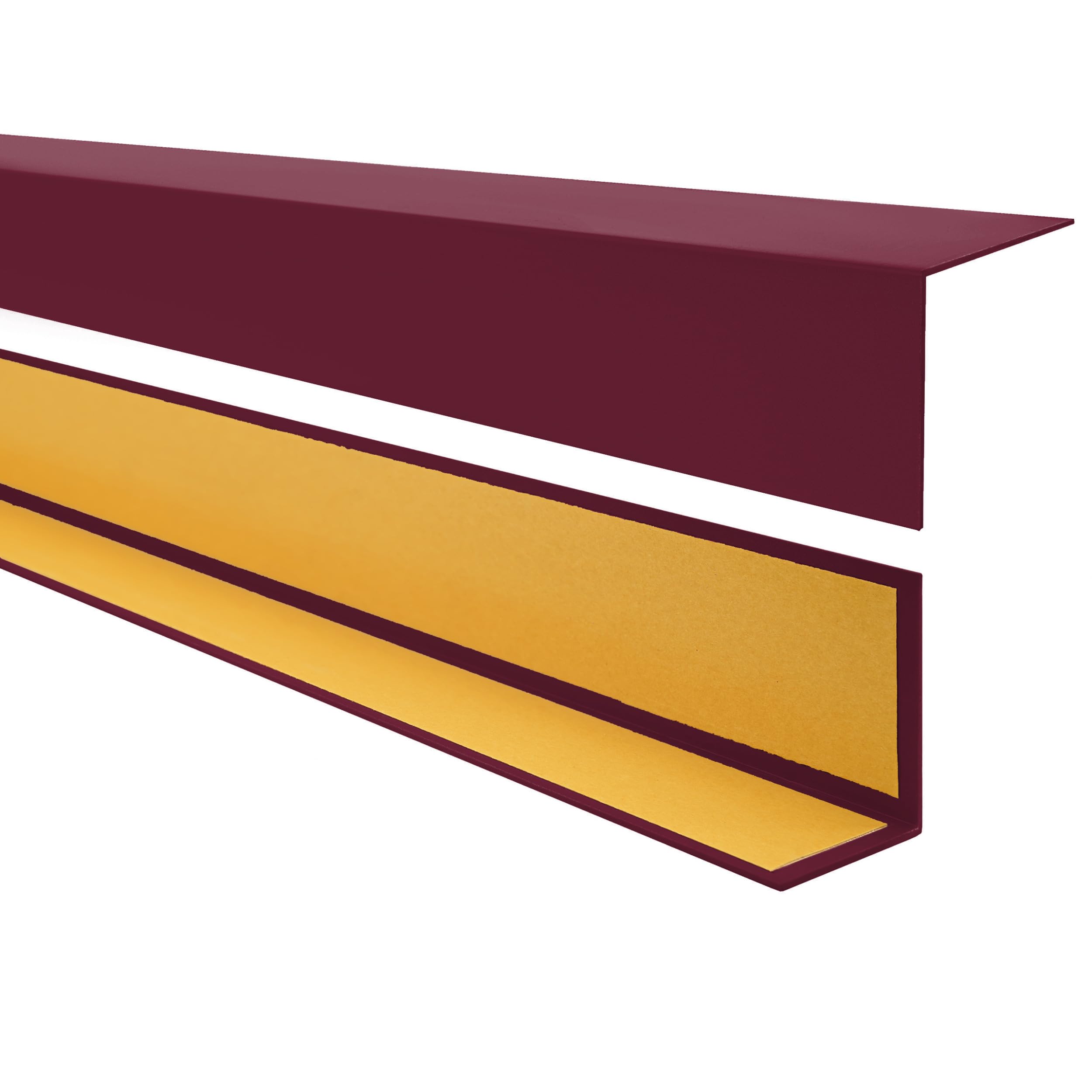 Quest PVC Winkelprofil Kunststoff Selbstklebend Kantenschutz Eckenschutz Eckleiste Winkelleiste, 15x15mm, 150cm, burgunderrote