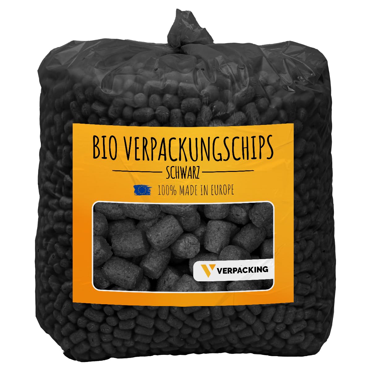 BIO Almidón de Maíz Chips de Embalaje 25 litros - Negro