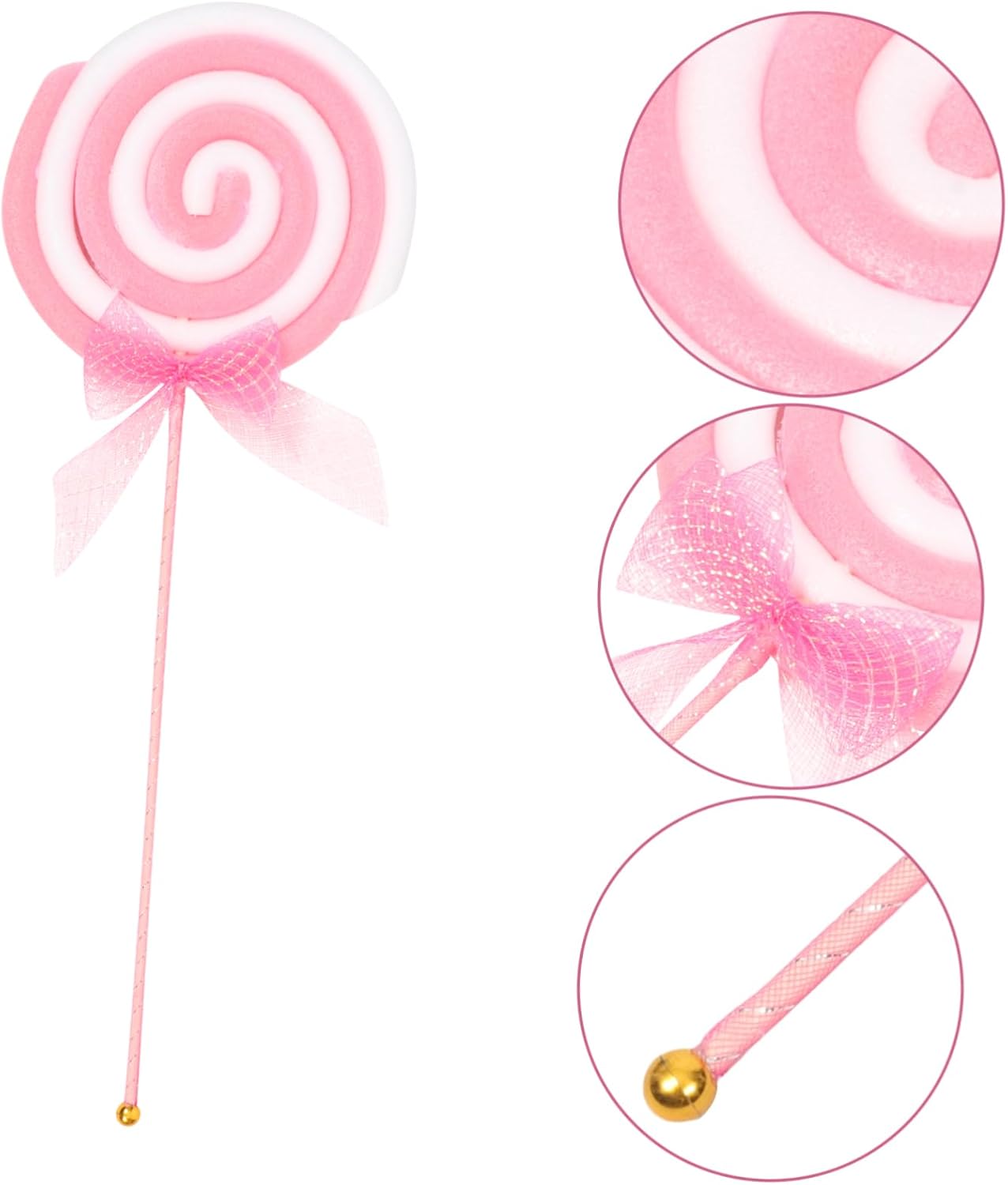 2pcs Rounded Lollipop Prop Simulation Food Decor DIY Craft for Party Photo Prop