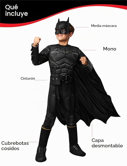 Foto 3 de 8 de Rubies Disfraz Batman Deluxe para niño