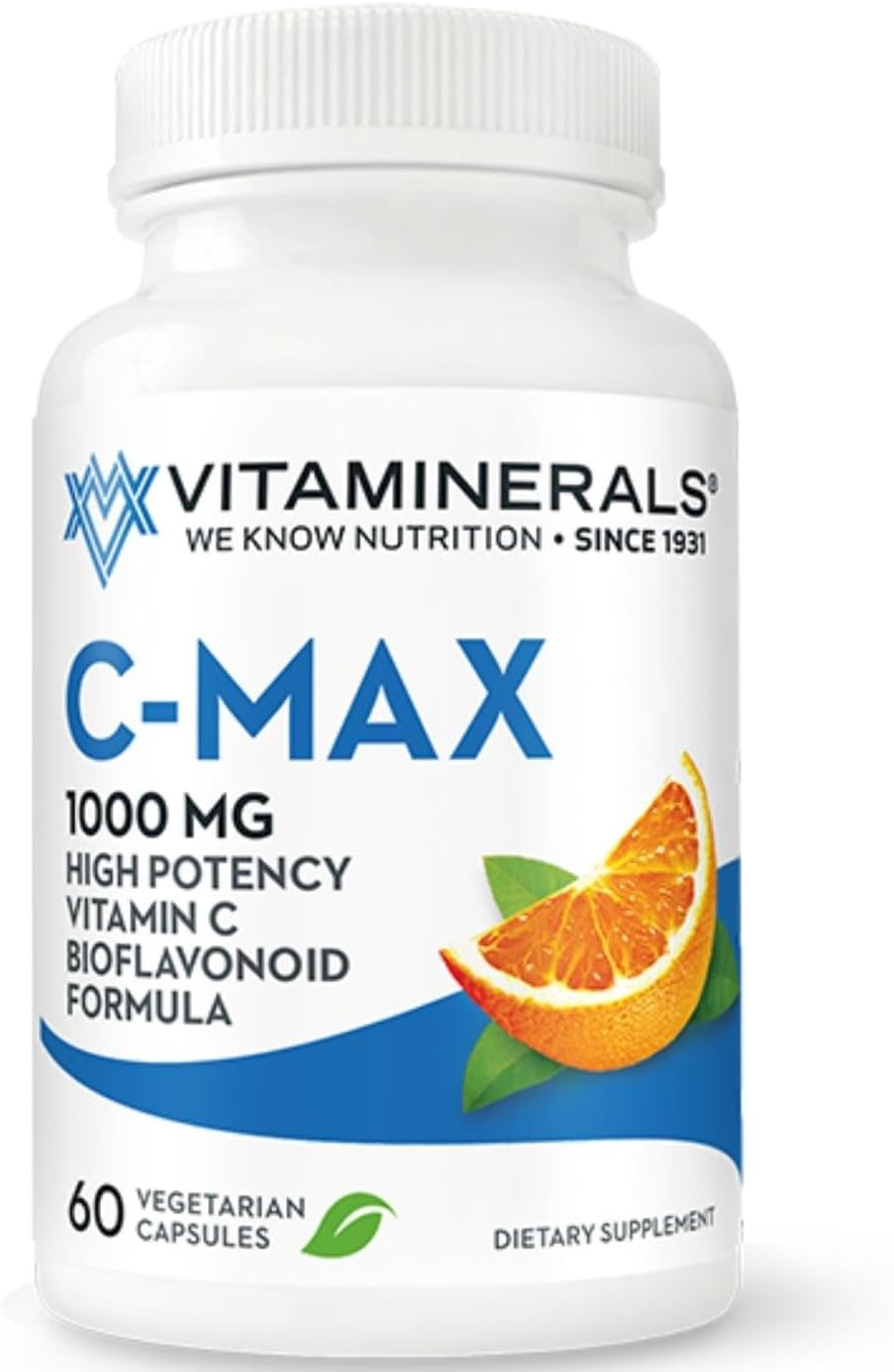 ® C MAX Antioxidant Support 1,000 mg Vitamin C, with Bioflavanoids - Veggie Capsules (60 Vegetarian Capsules)