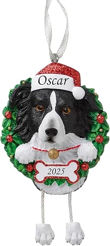 Adorno personalizado 2023 de raza de perro puro, adorno para árbol de Navidad, decoración personalizada profesional, mascota, perro, cachorro,