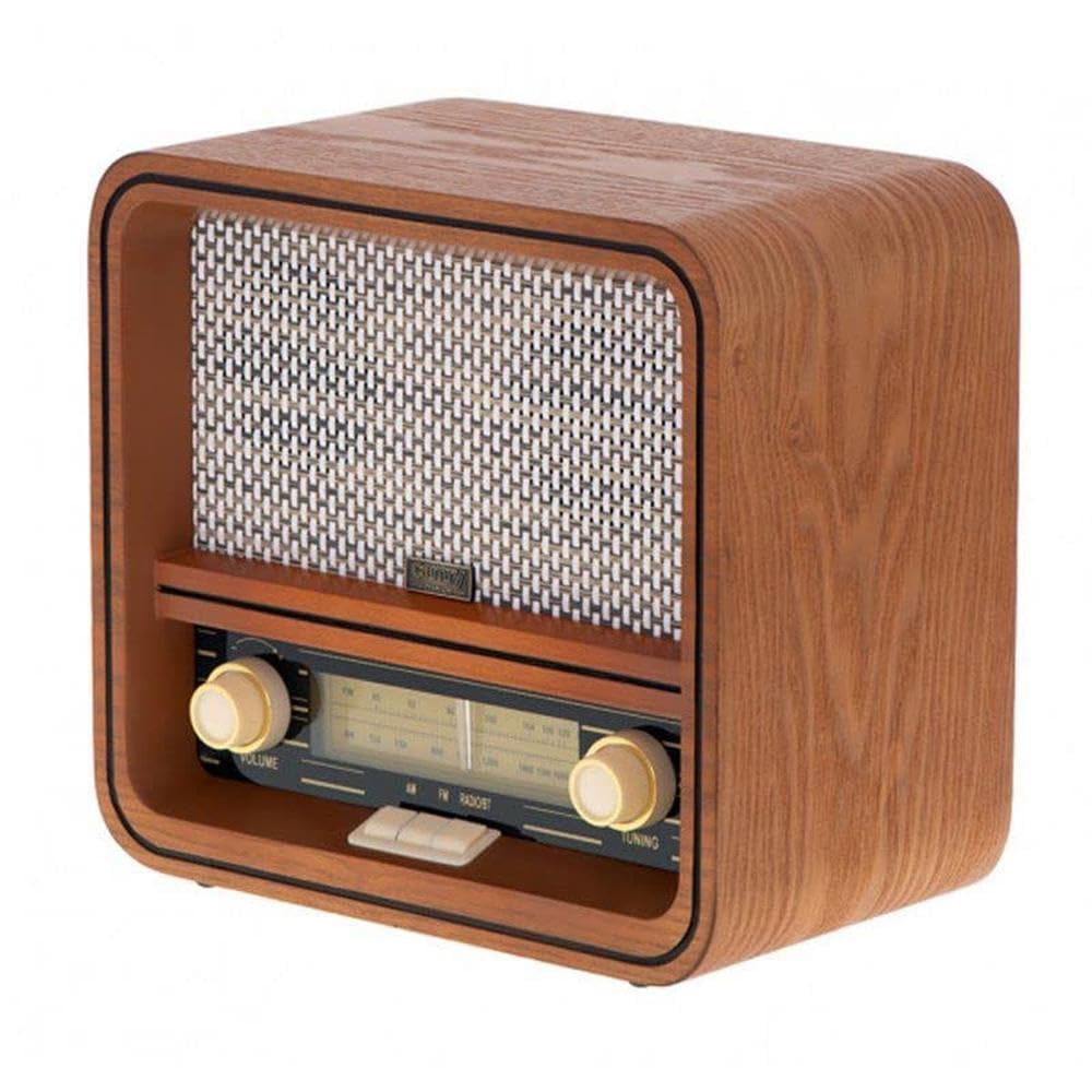 Camry CR 1188 Radio Rétro avec Boîtier en Bois, AM/FM, Nostalgique avec Bluetooth, Port USB, Vintage de Cuisine avec Échelle de Fréquence