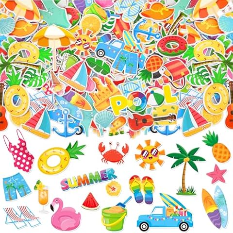 JULBEAR Autocollants d'été 300 pcs Cover