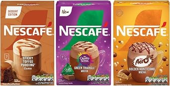 Nescafe Frothy Instant Coffee Sachets Pick Any 3 Packs From 20+ Flavours Inc. Starbucks, Decaf, Salted Caramel, Cappuccino, Latte, Mocha, Skinny, Toffee Nut, vanilla, Coconut, Almond and More.