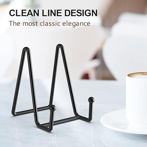 Miniatura 2 de HONGYUTAI Paquete de 3 soportes de placa de 4.5 pulgadas para exhibición de retratos - Soporte de mesa de vinilo de 4.5 pulgadas, soportes de marco