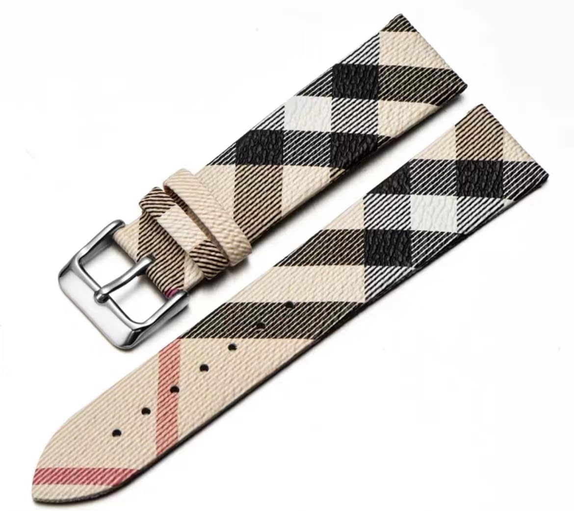 Replacement 14MM 16MM 22MM Compatible For Burberry Leather Watch Band Strap With Buckle NEW