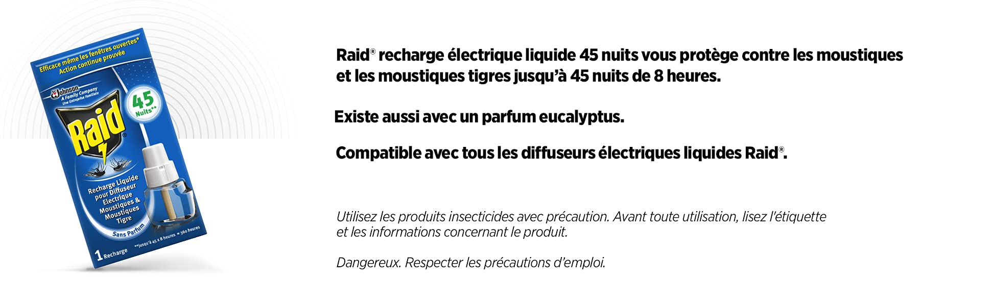 Raid Elektryczny płynny wkład do odstraszania komarów, 45 nocy, 28 ml, 3 szt