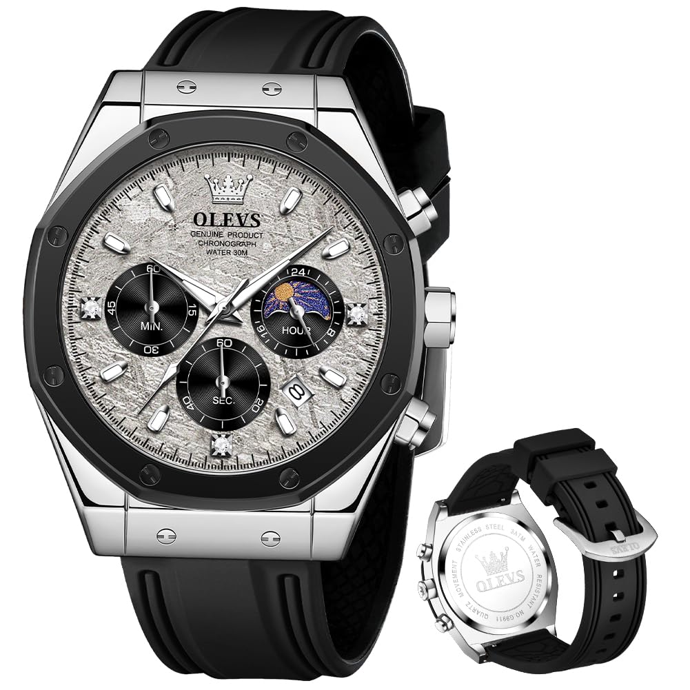 OLEVSAutomatic Watch for Men Self Winding Mechanical Calendar Waterproof Watch Stainless Steel Dress Luminous Luxury Business Wrist Watches