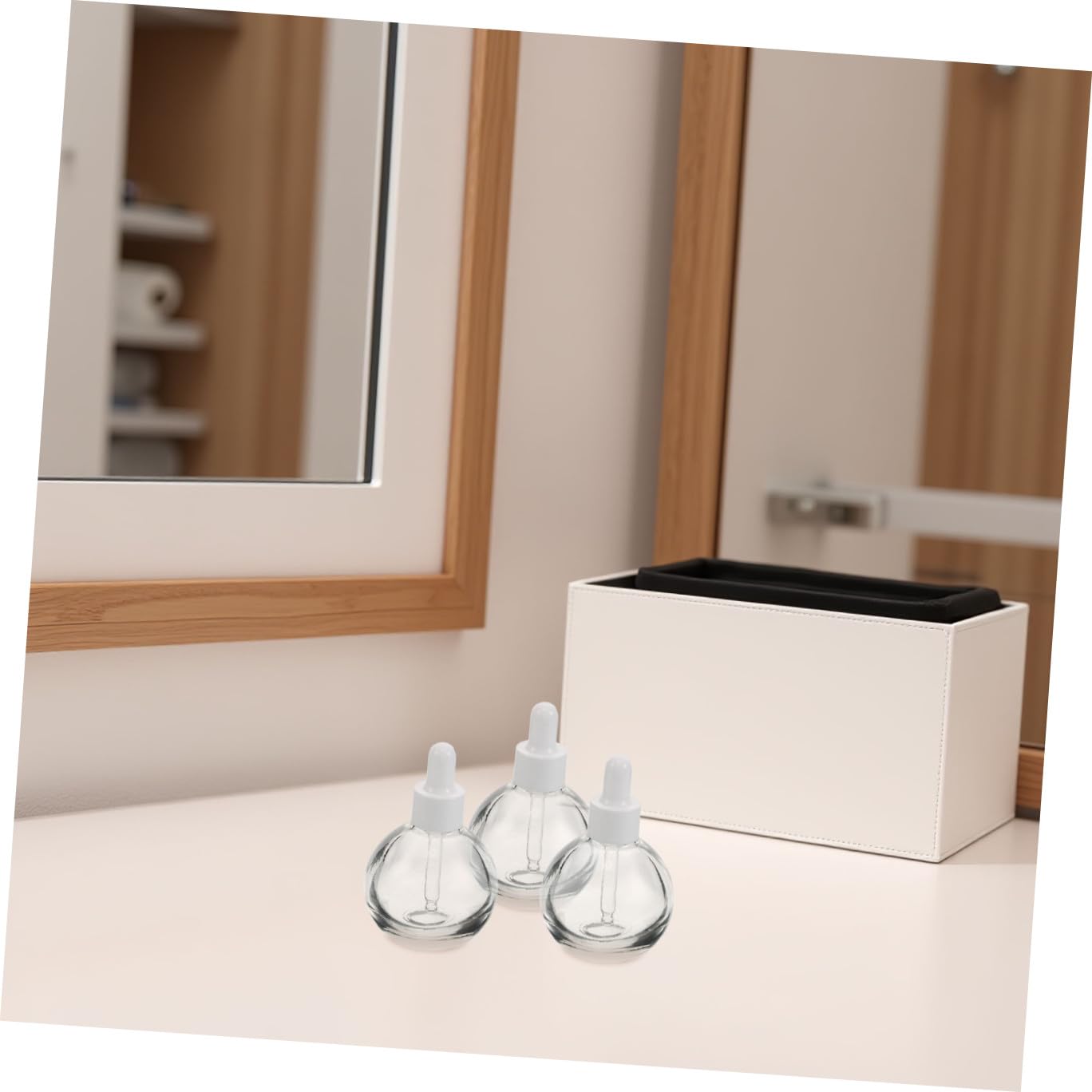 NOLITOY 12 Stück 30 ml Glastropfflaschen Kugelflaschen Transparent mit Pipette und Auslaufsicherem Verschlussring Nachfüllbare Probenfläschchen für Ätherische Öle Serum und Körperpflege