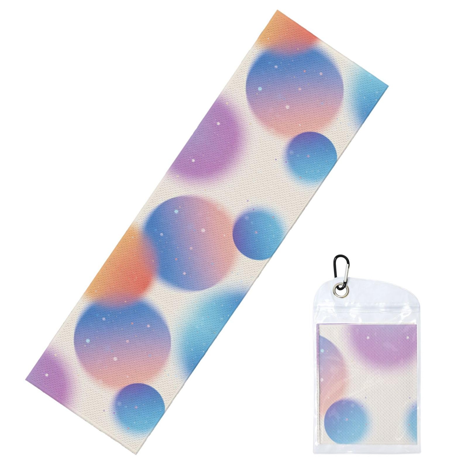 DUYIOKH Soft Gradient Bokeh Circles Print Cooling Towel, Portable Towel for Gym Workout Golf Beach World Cup Sports Hot Weather