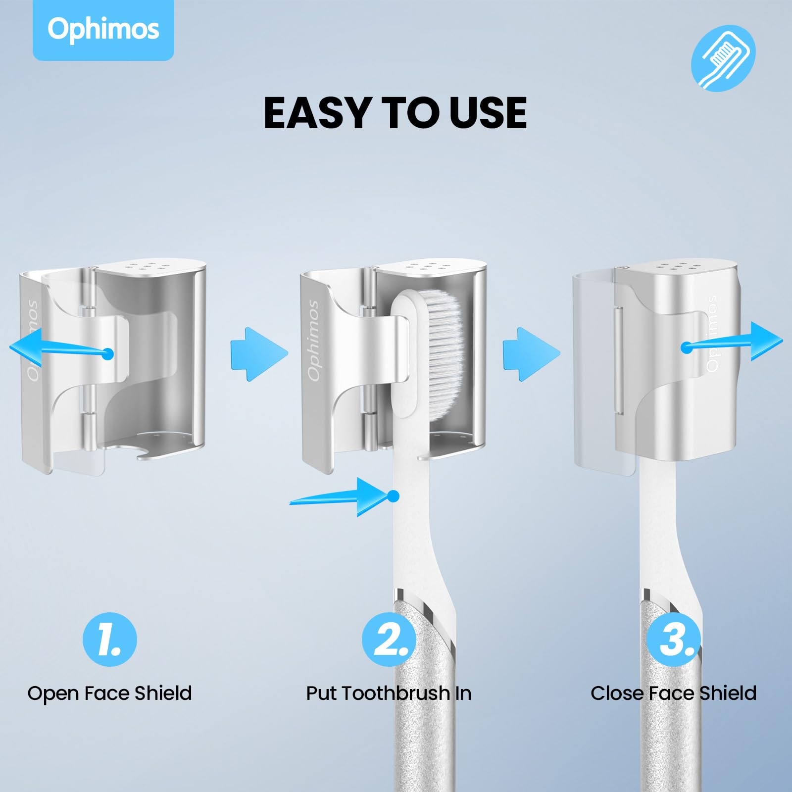 Cubierta protectora de aleación de aluminio para cabezal de cepillo de dientes, respetuosa con el medio ambiente y antigrietas, lista para viajar para la mayoría de cepillos eléctricos