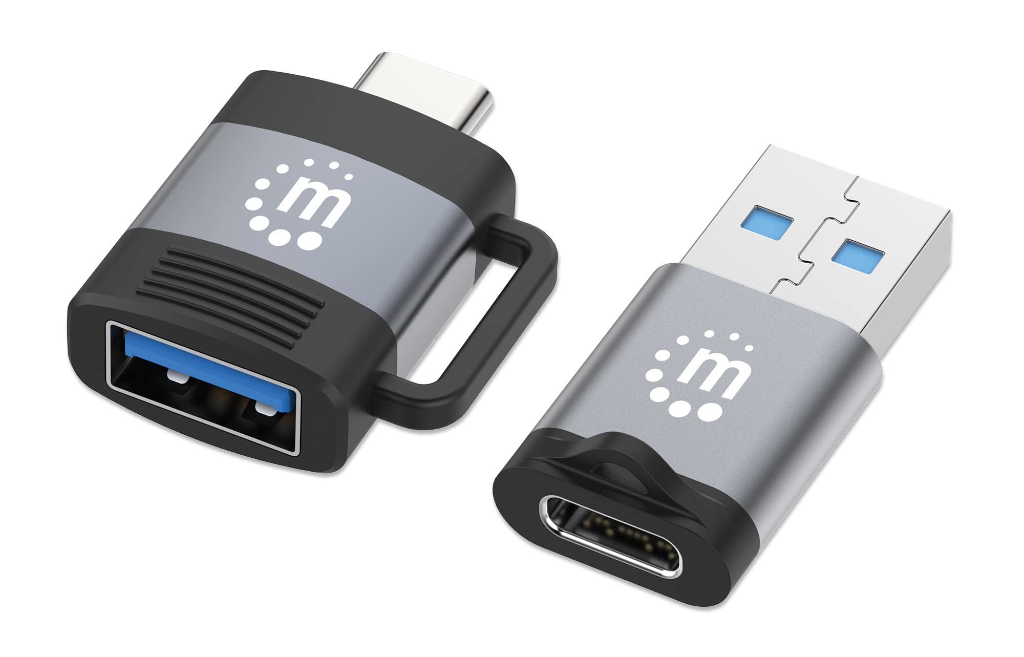 Manhattan Juego de 2 Piezas: Adaptador USB-​C a USB-​A y Adaptador USB-​A a USB-​C