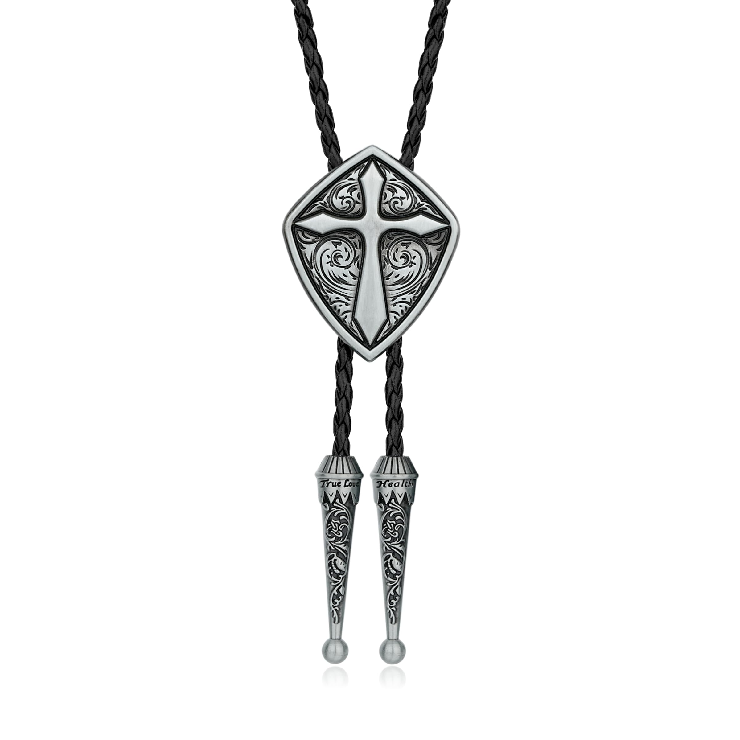 Western Cowboy Bolo tie for Men Women Gold Silver Death Skull Moth Cross Bolo Tie Christmas Deer Rooster Wolf Necktie Gift