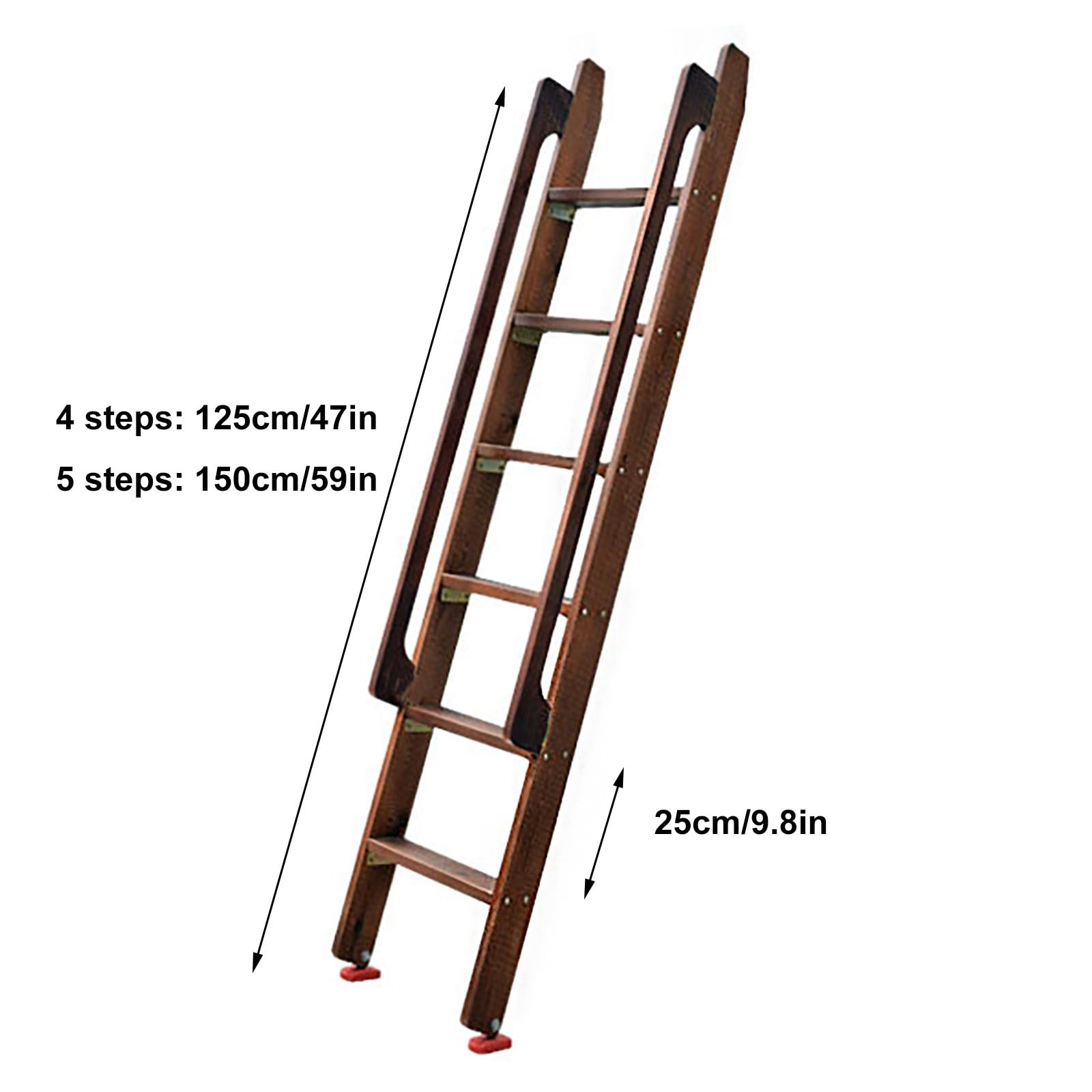 Scala retrattile in legno, sgabello pieghevole salvaspazio per soffitta, camera da letto, biblioteca, fuga di emergenza