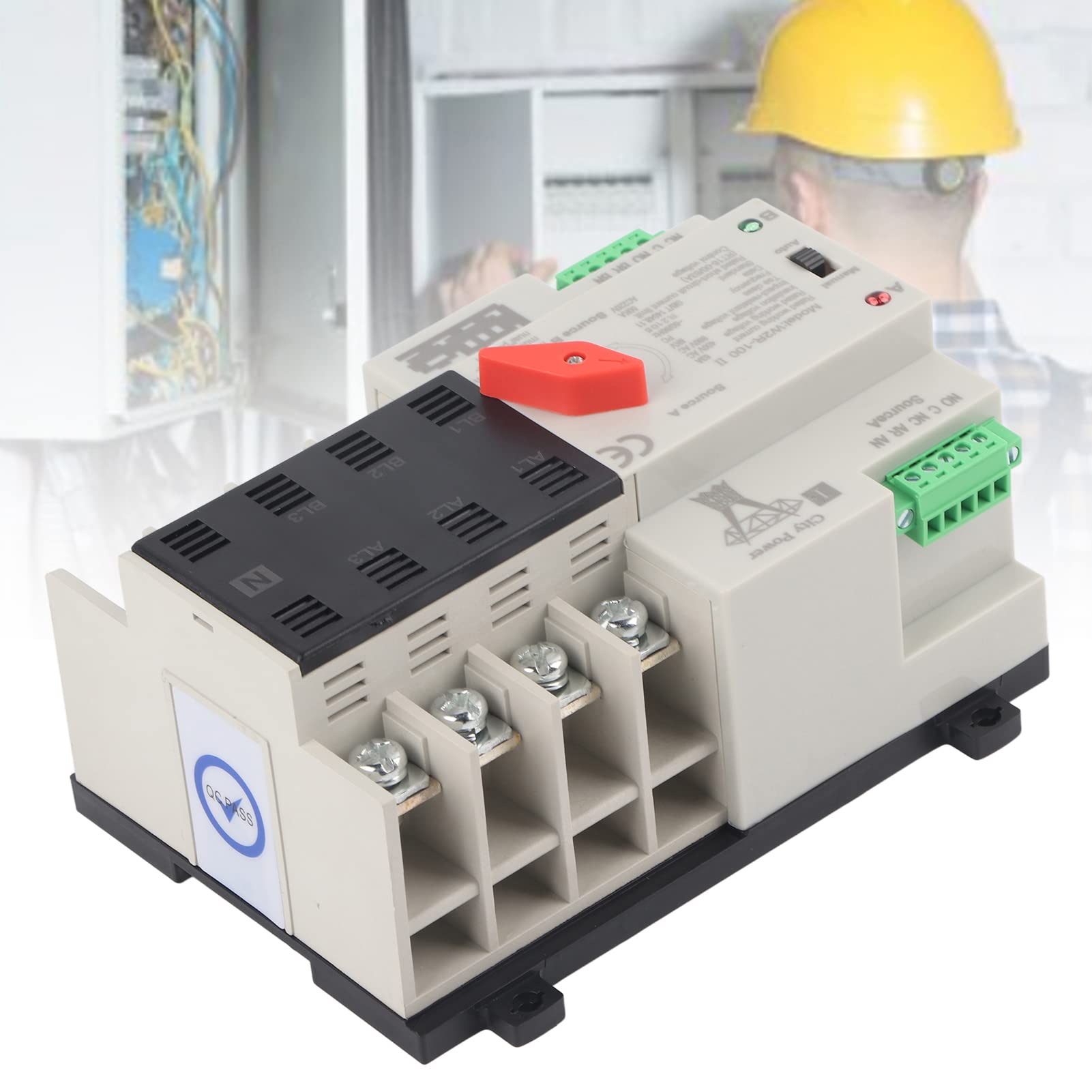 Interruptor de Transferencia Automática, W2R‑100 Fuente de Alimentación Dual Generador de Interruptor de Transferencia Automática Herramientas de Interruptor de Cambio,