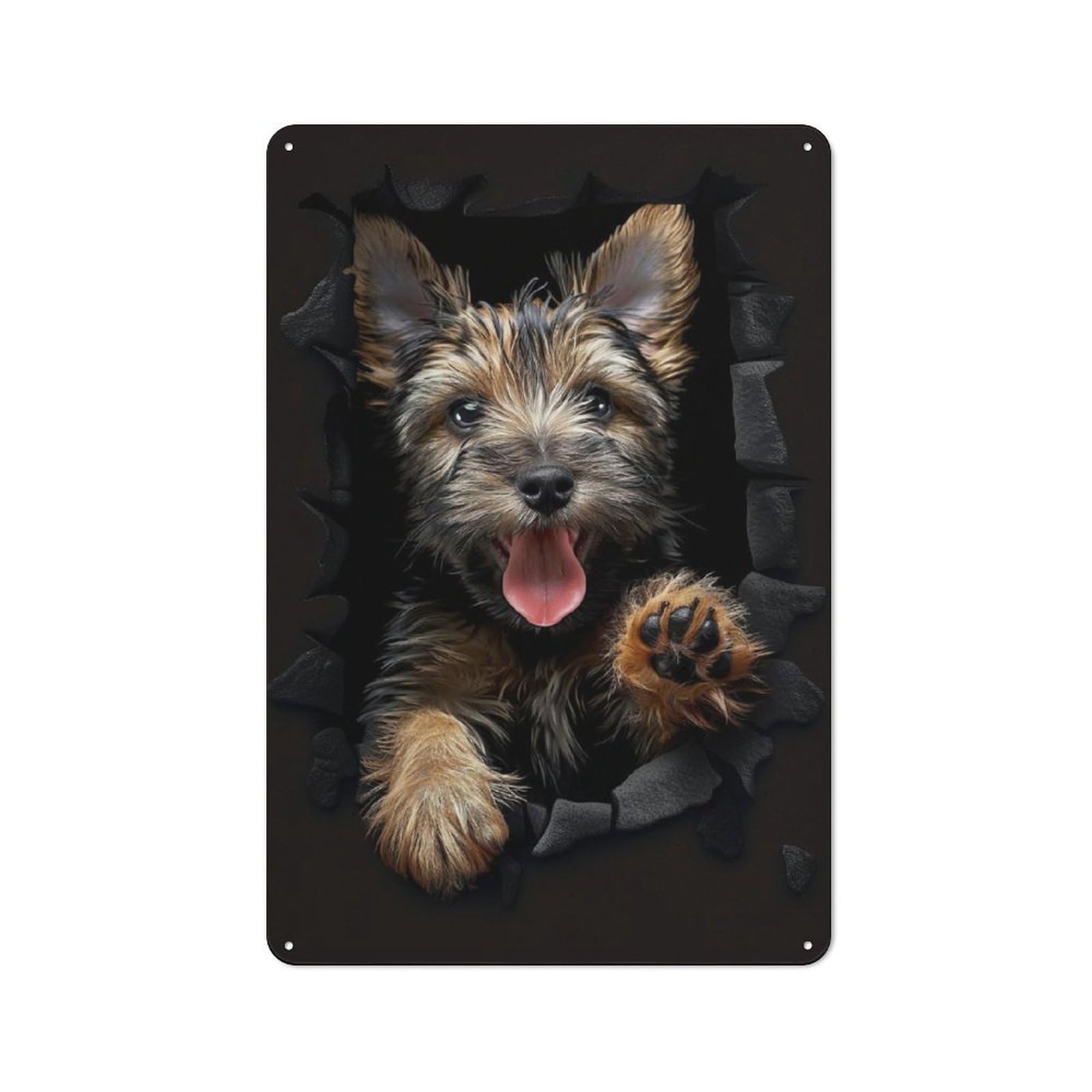 Junmoney Scottish Terrier Vintage Tin Sign 30X20cm For Dining Room Or Kitchen, Suited To Dining Room Decor Fans
