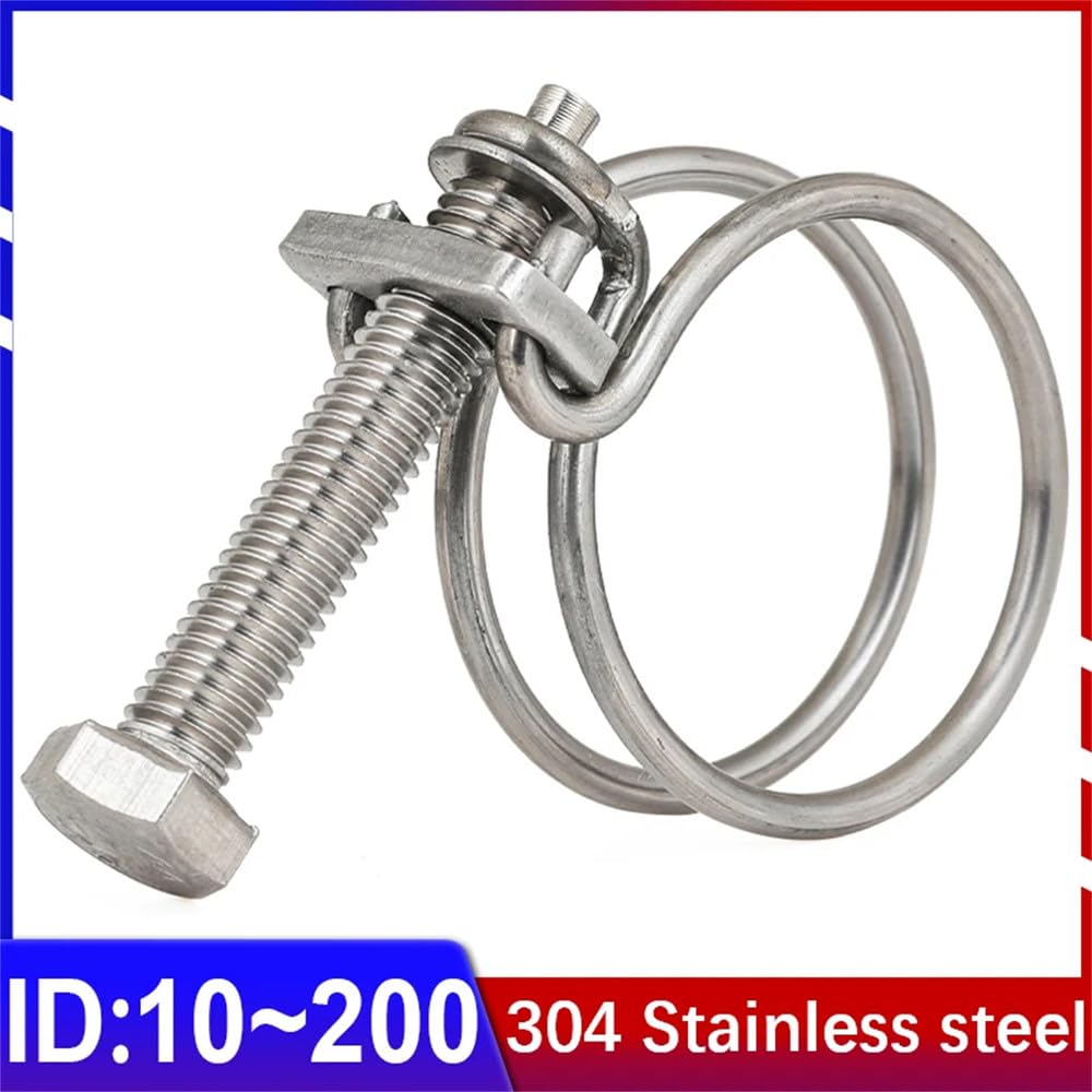 Collier de serrage en acier inoxydable 304, double collier de serrage, collier de serrage fixe pour tuyau d'eau, tuyau de ventilation, 103, 110 x 3 (1 pièce)