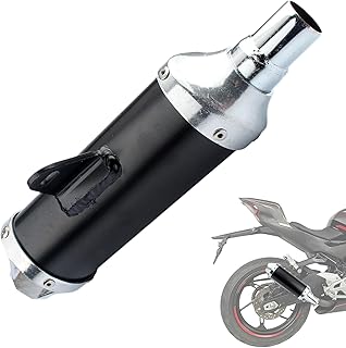 Motorcycle Exhaust - Adjustable Pipe High Performance Muffler | Stainless Steel Muffler On Heavy Duty Muffler for Scooter...