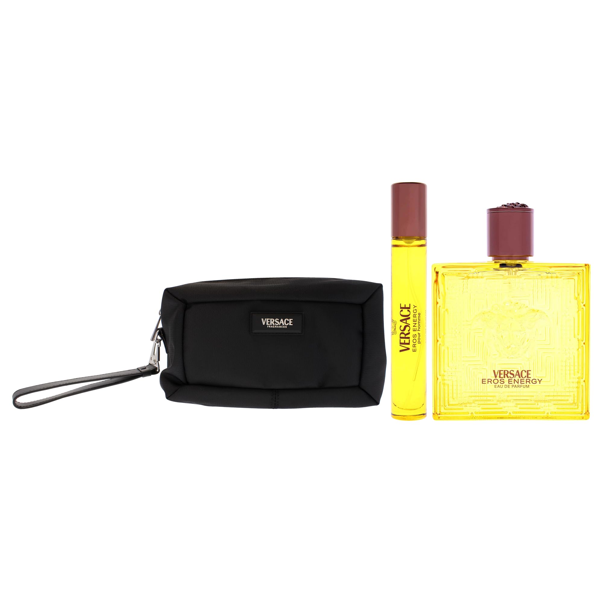 Versace Eros Energy Eau de Parfum Geschenkset 100 ml 10 ml Reisespray Kulturbeutel