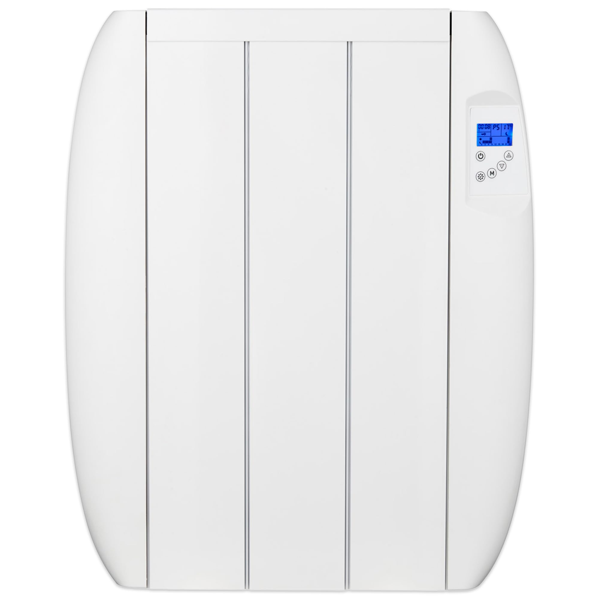 MYLEK Panel Heater Radiator Electric with Programmable Digital Timer 600w - Aluminium Wall Mounted Freestanding Slim White, Bathroom IP24 Splashproof, Energy Efficient (600W Aluminium Panel Heater)