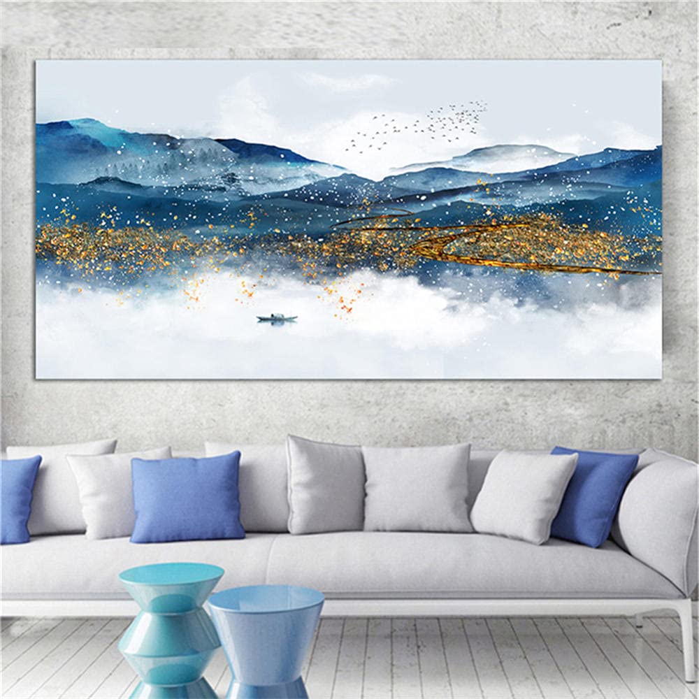 Broderie diamant paysage grand format 60x120cm avec strass carrés pour adultes