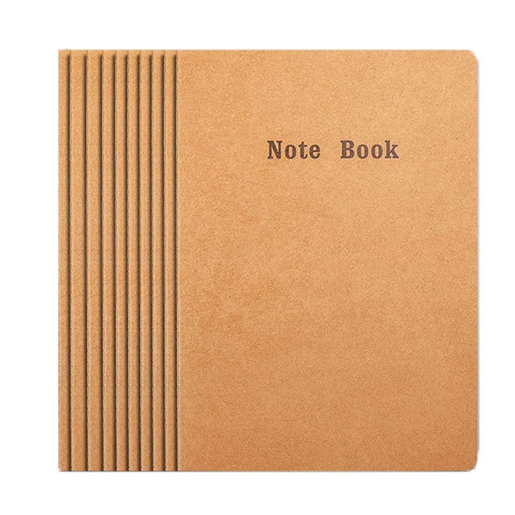 Blocco Note del taccuino Diario di Carta Morbida addensata del Giornale 10 Pack Diario di Carta Kraft Adatto per Gli Studenti per Fare Piani, Forniture Scolastiche Studente di Affari