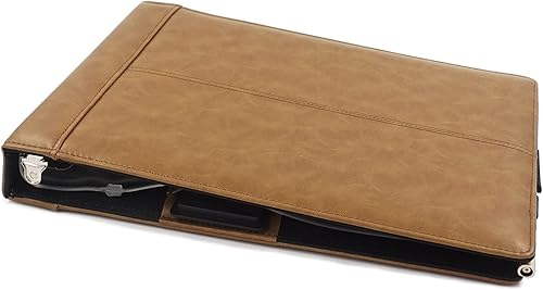 Vista 10 de Office Werks Carpeta de cheques ejecutiva con calculadora y bolígrafo incluidos, cartera de 7 anillos con cremallera, organizador de 9 x 13 pulgadas