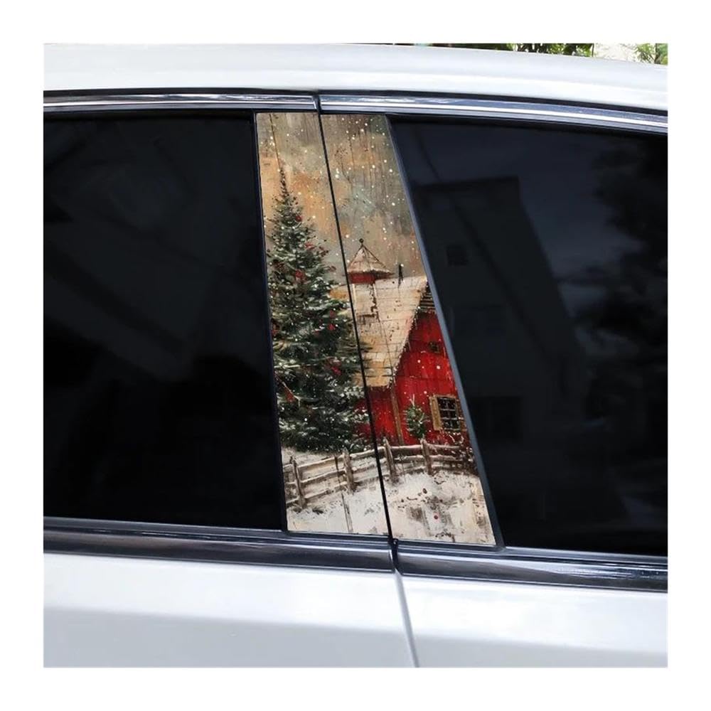 Body Parts 2pcs Car Door Pillar Stickers DIY Holiday Decoration Decals(H)
