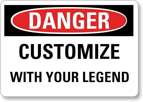 SmartSign - Letrero personalizable de peligro OSHA con texto Add Your Own Text  Aluminio de 10 x 14 pulgadas