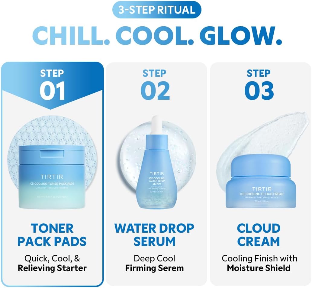 TIRTIR Ice-Cooling Icing Toner Pads | -3.76°C Instant Cool Down for Pore Reducing and Hydrating Korean Skincare (120 Units) - Image 7