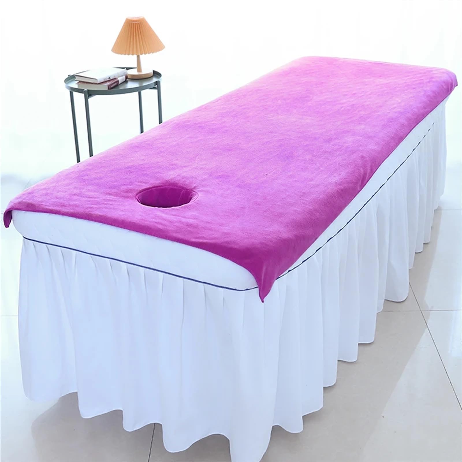 Sábanas de belleza Sábanas de salón de belleza Sábanas suaves for tratamientos de masajes Sábanas for mesa de spa Sábanas con orificio(Pink,100X200CM)