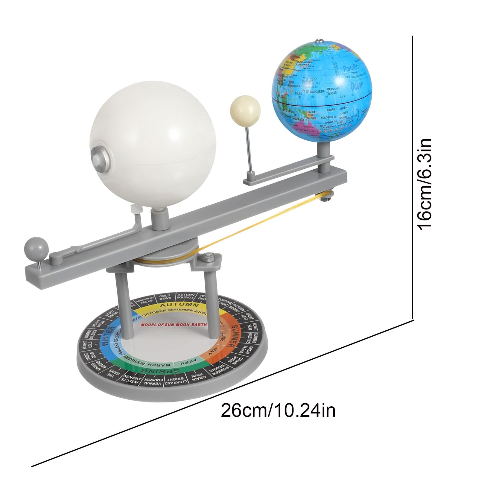 Modèle de globe terrestre du système solaire - Jouet pour réplique de la terre, lune, orbite planétaire, outil de science astronomique, enseignement pédagogique | Planet Toy Outil pédagogique