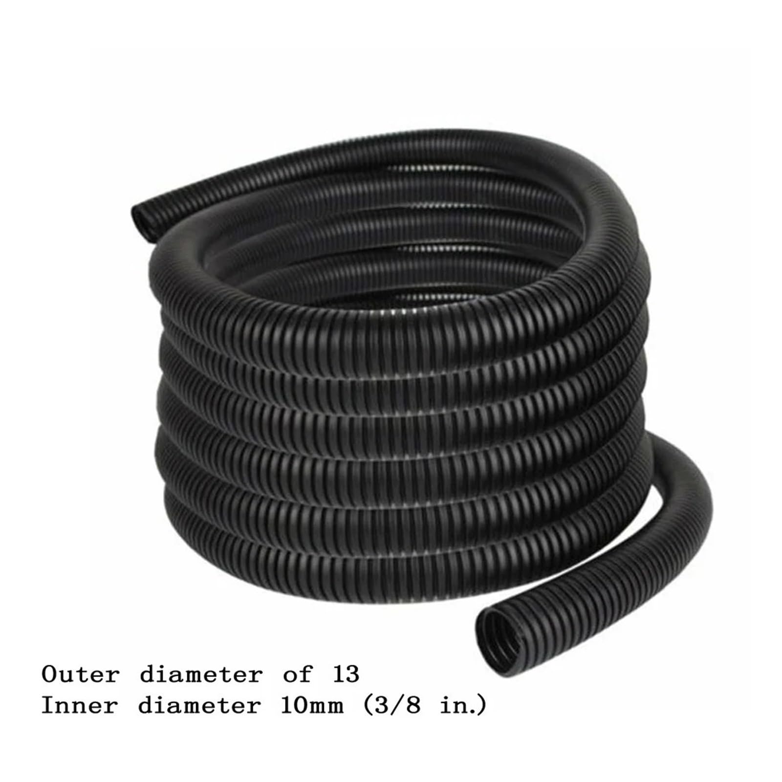 Tubo corrugato, Condotto corrugato diviso in polietilene da 30 m, diametro interno 6,5 mm/10 mm(10mm)